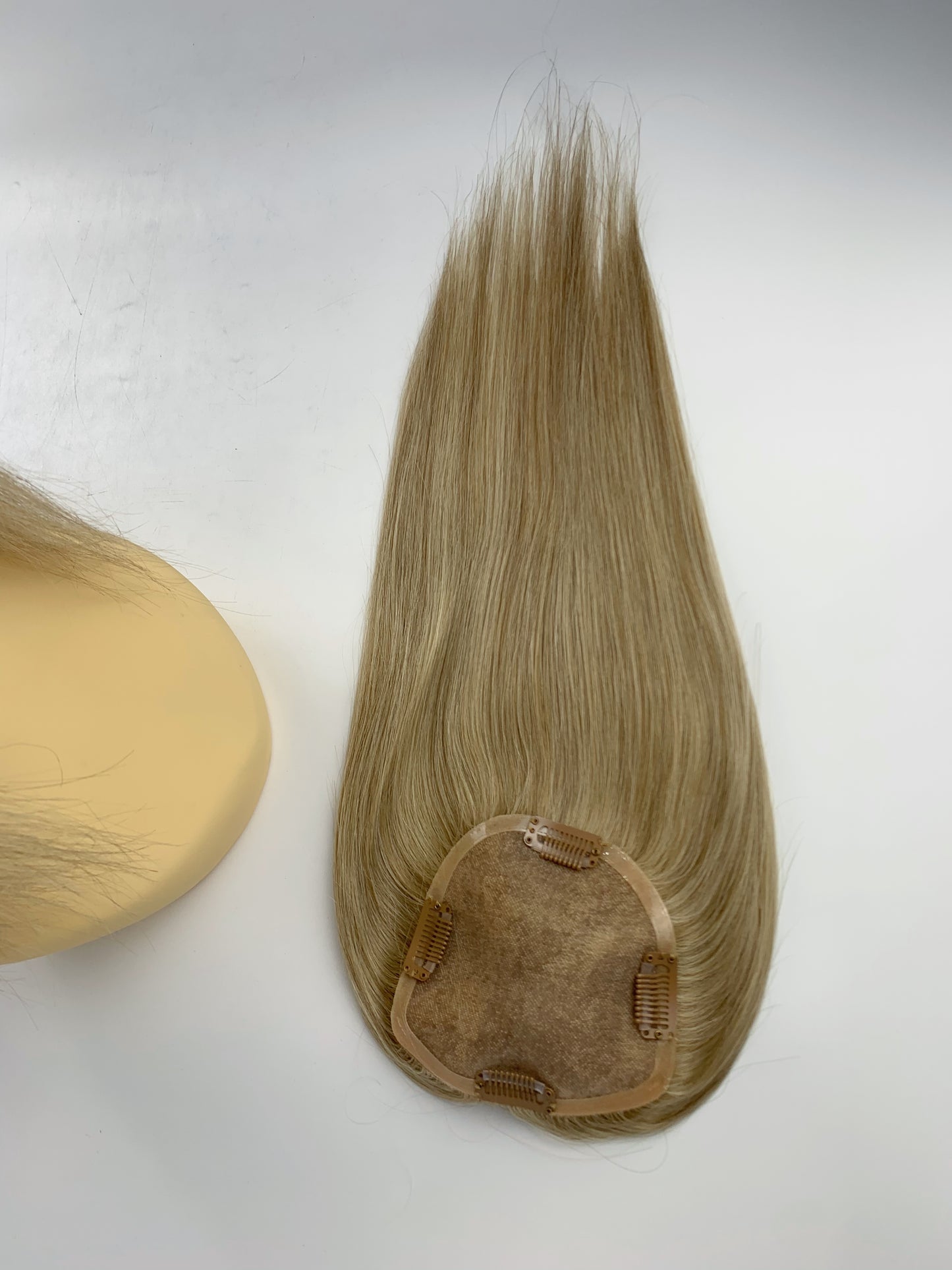 5"*5" Base Clip In Mono Topper Hairpieces Remy Human Hair Natural