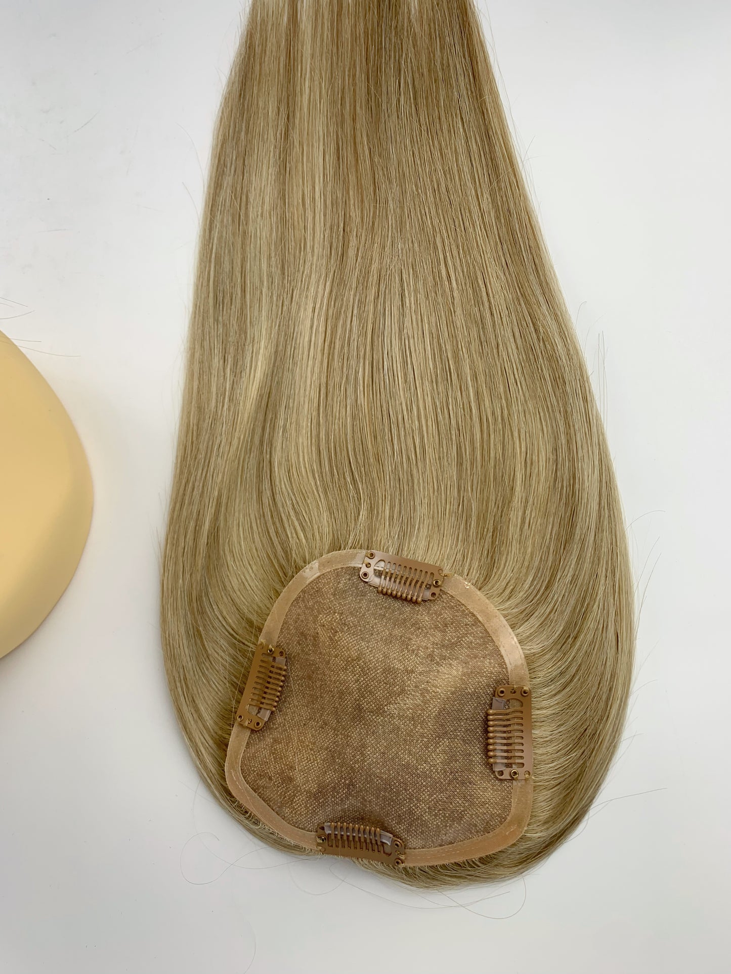 5"*5" Base Clip In Mono Topper Hairpieces Remy Human Hair Natural