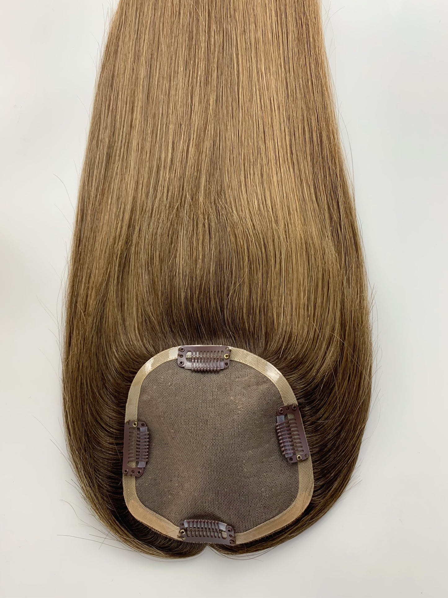 5"*5" Base Clip In Mono Topper Hairpieces Remy Human Hair Natural