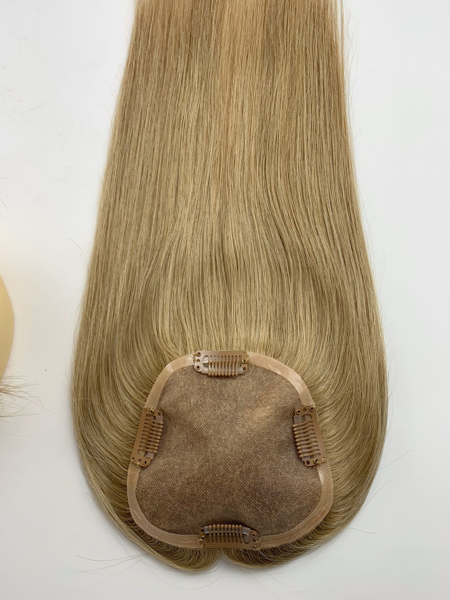 5"*5" Base Clip In Mono Topper Hairpieces Remy Human Hair Natural