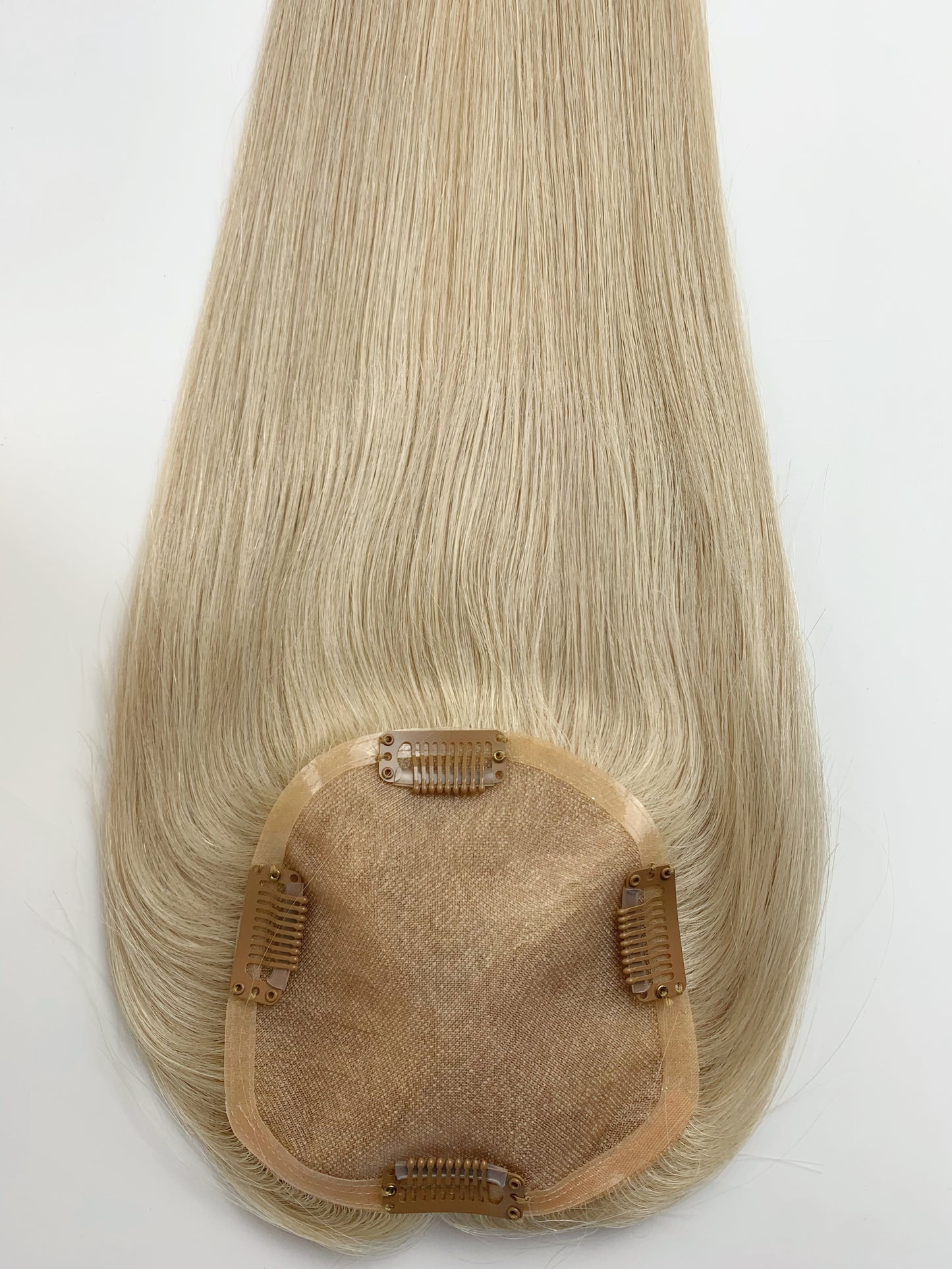 5"*5" Base Clip In Mono Topper Hairpieces Remy Human Hair Natural