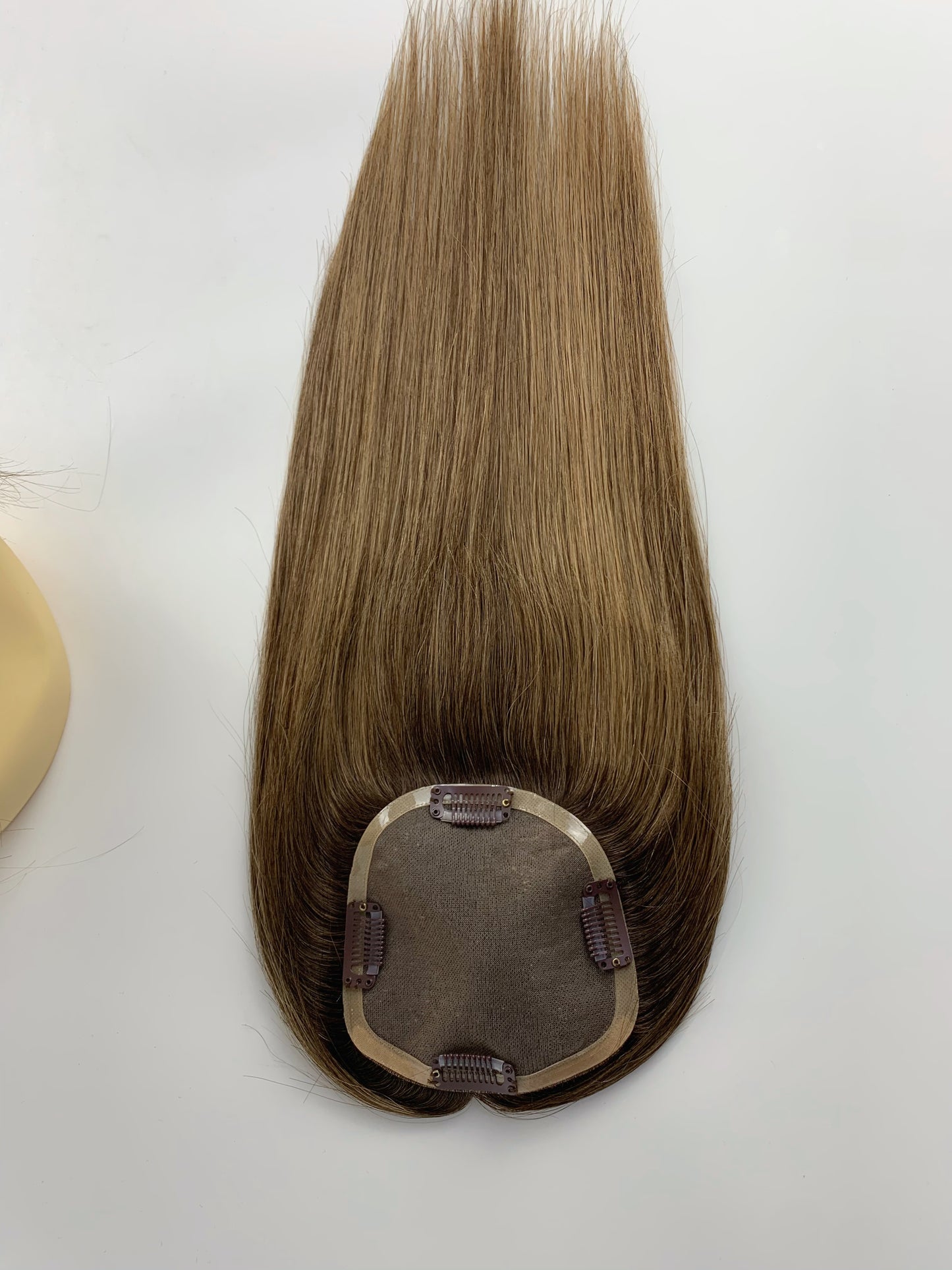 5"*5" Base Clip In Mono Topper Hairpieces Remy Human Hair Natural