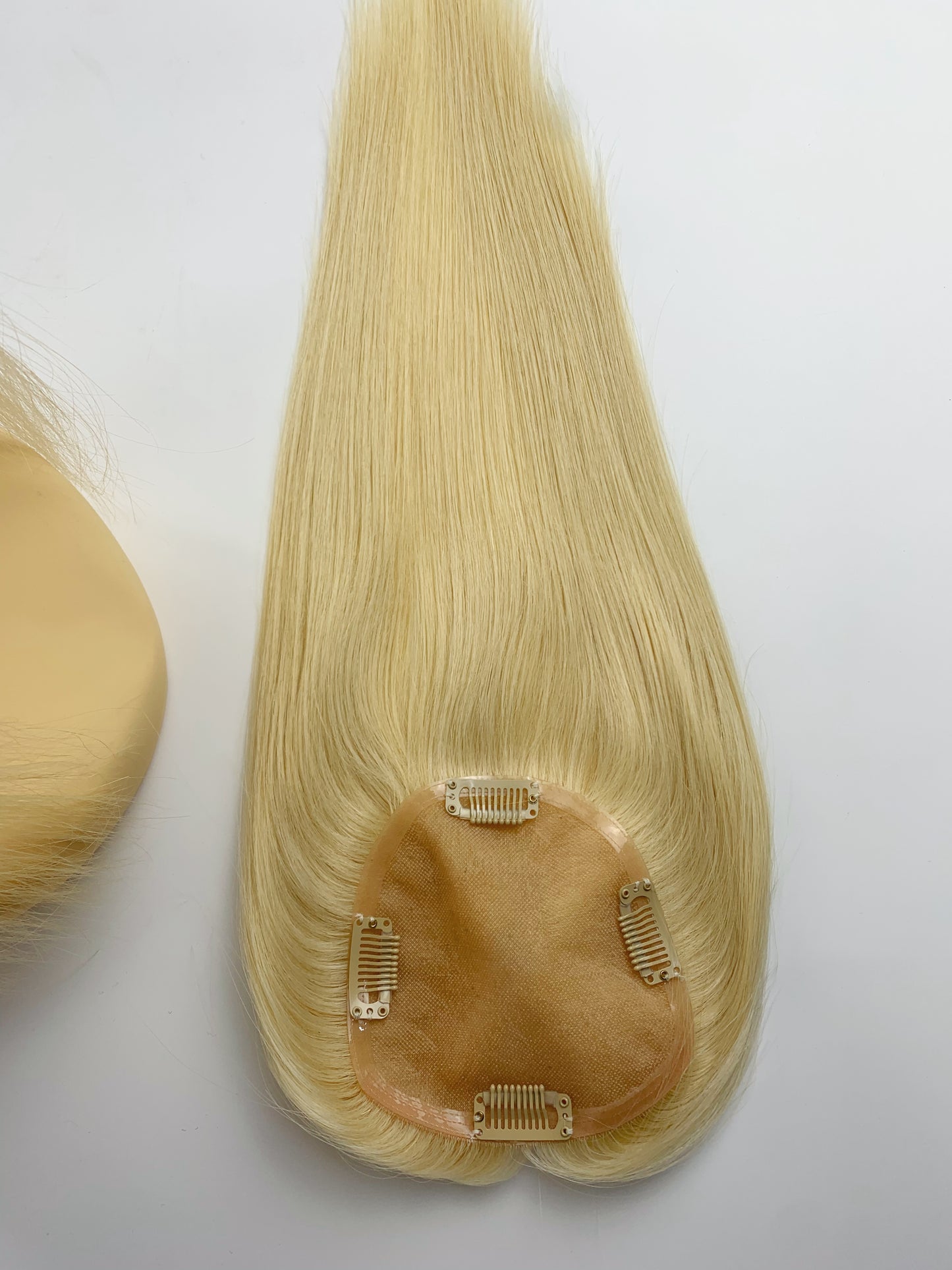 5"*5" Base Clip In Mono Topper Hairpieces Remy Human Hair Natural