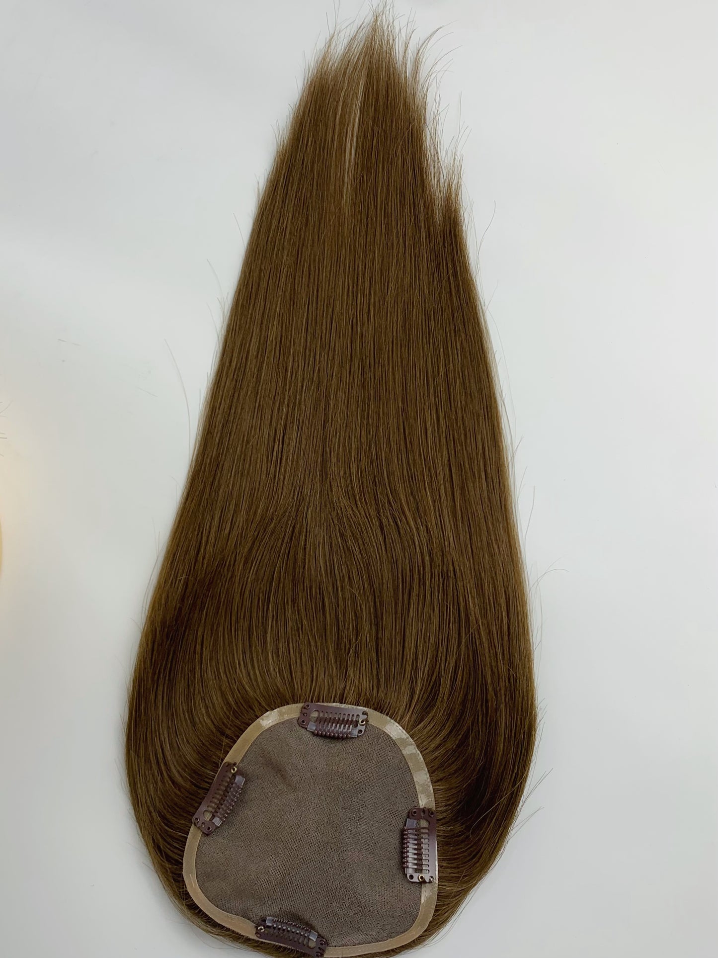 5"*5" Base Clip In Mono Topper Hairpieces Remy Human Hair Natural