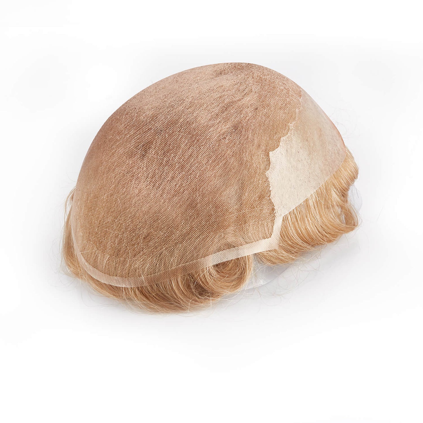 French Lace Center with Poly Side and Back Stock Hair Replacement System For Men