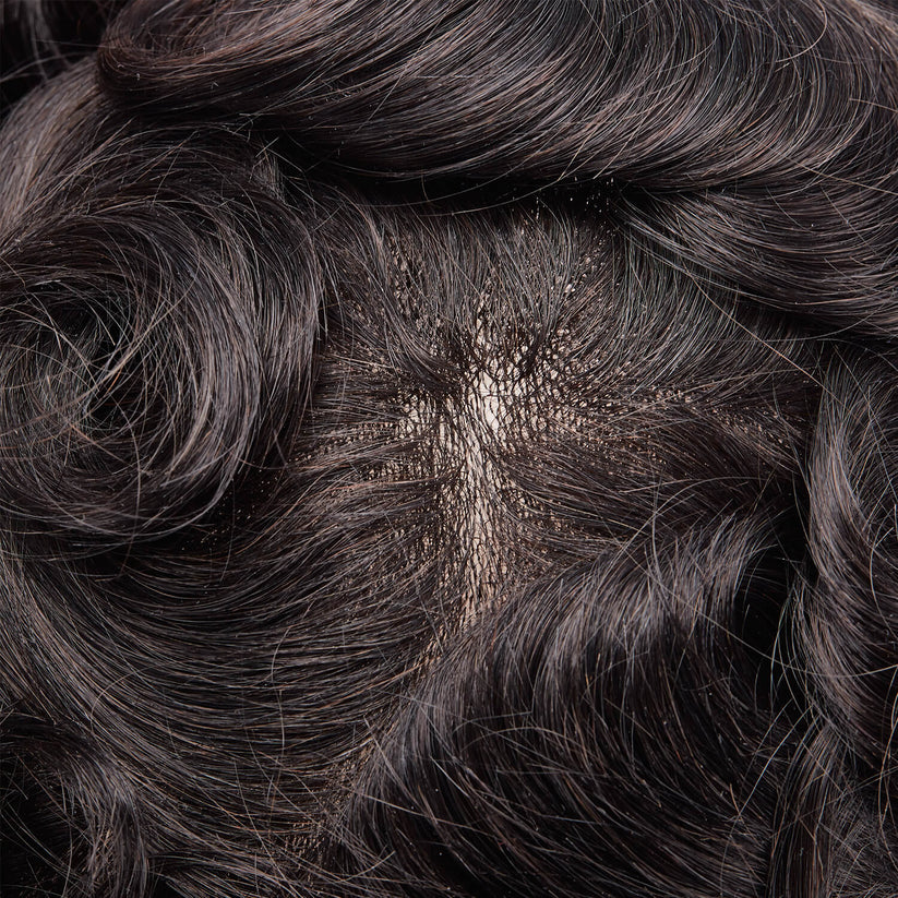 Natural Lace Base With Poly Hair Replacement System For Men